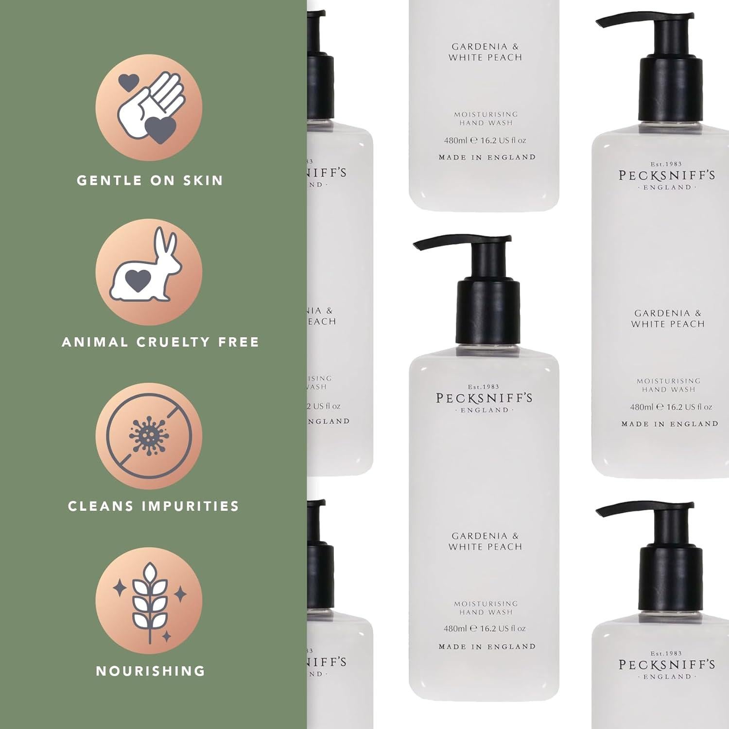 Jabón de Manos Pecksniff's 480ml Gardenia y Durazno Blanco