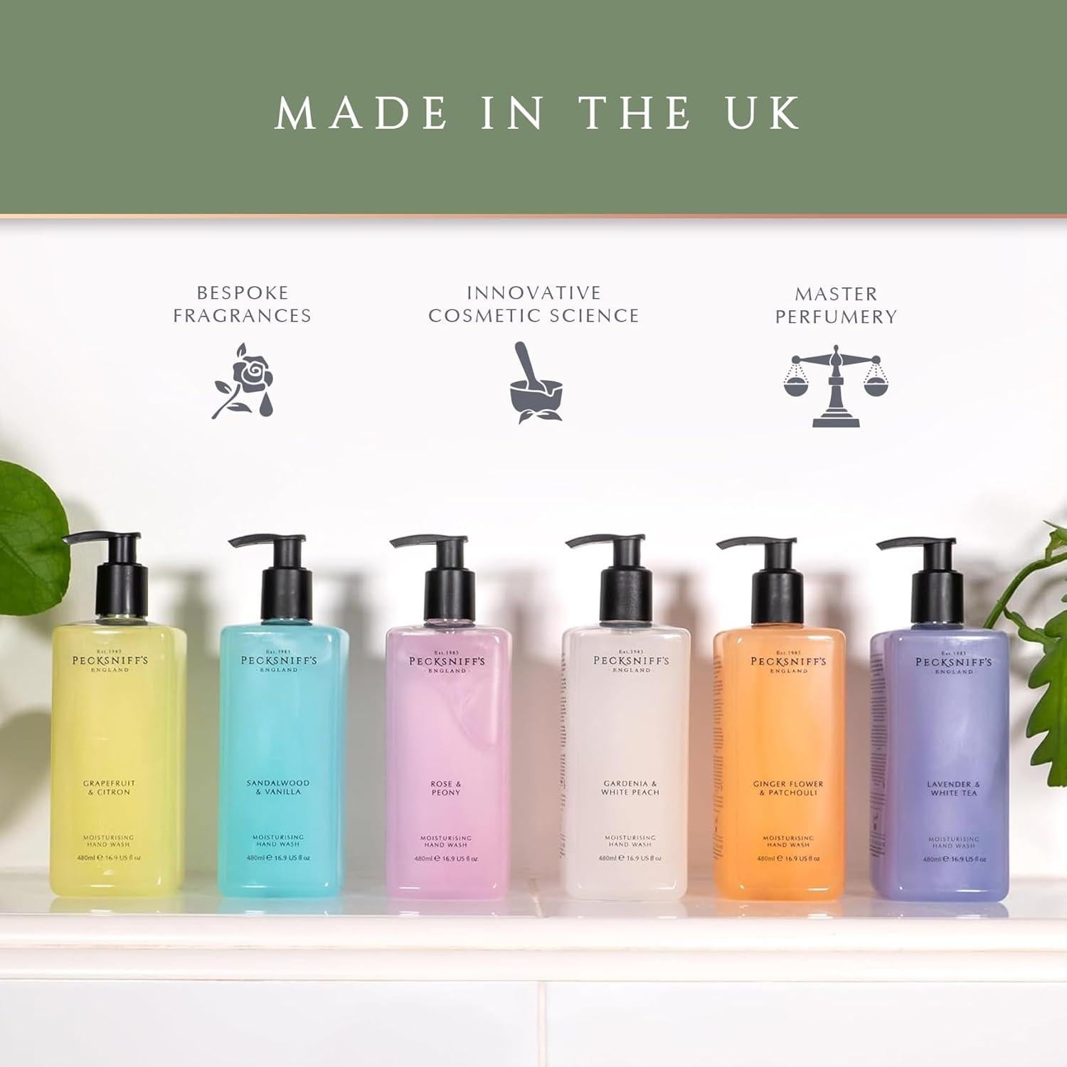 Jabón de Manos Pecksniff's 480ml Gardenia y Durazno Blanco