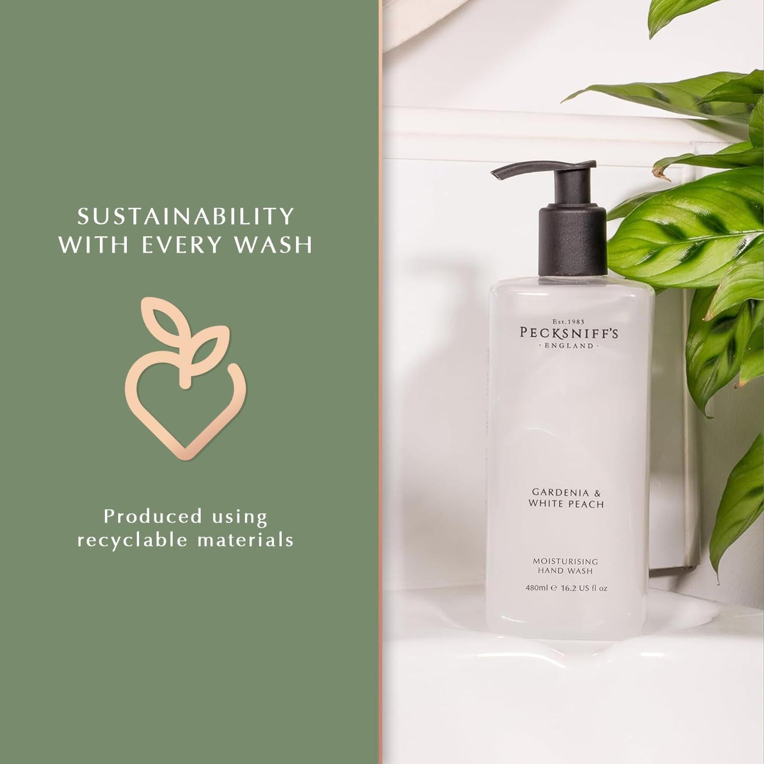 Jabón de Manos Pecksniff's 480ml Gardenia y Durazno Blanco