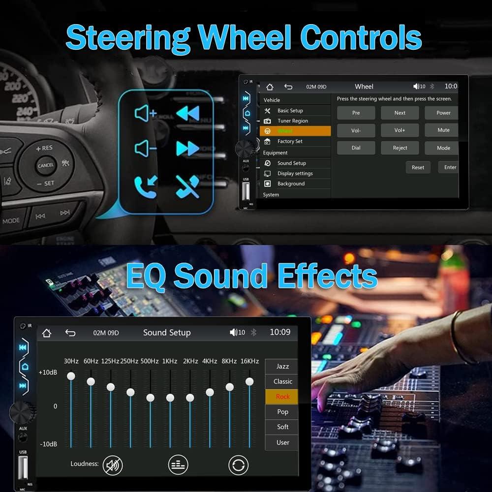 Estéreo de coche Leadfan 7" con Carplay y cámara de reversa