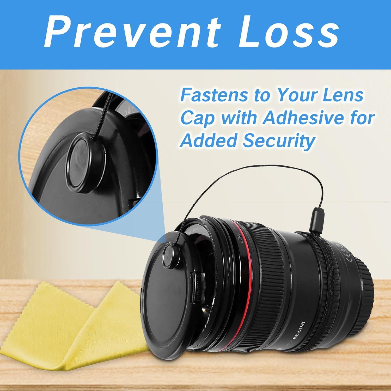 Sujetadores de Tapa de Lente Kurniso + Paño Microfibra 11 Piezas