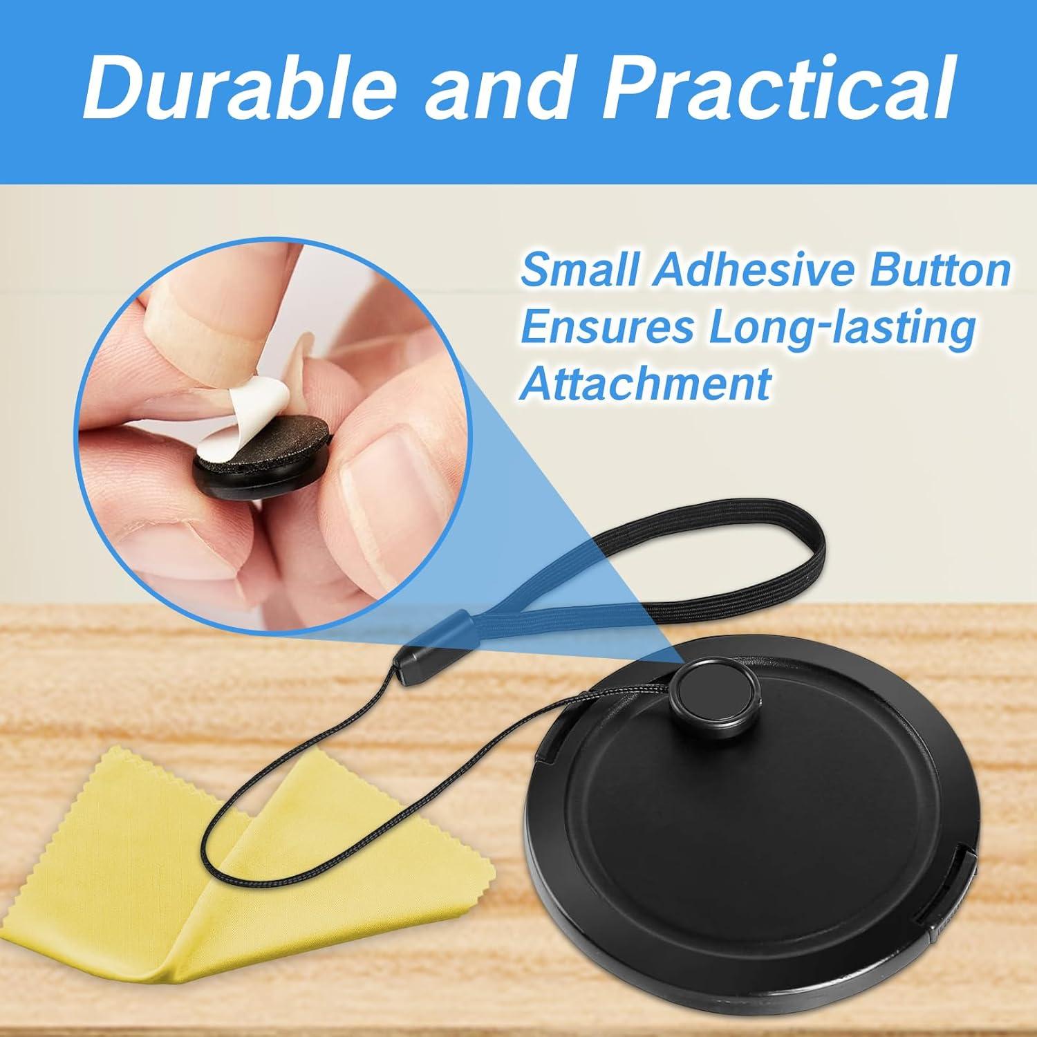 Sujetadores de Tapa de Lente Kurniso + Paño Microfibra 11 Piezas