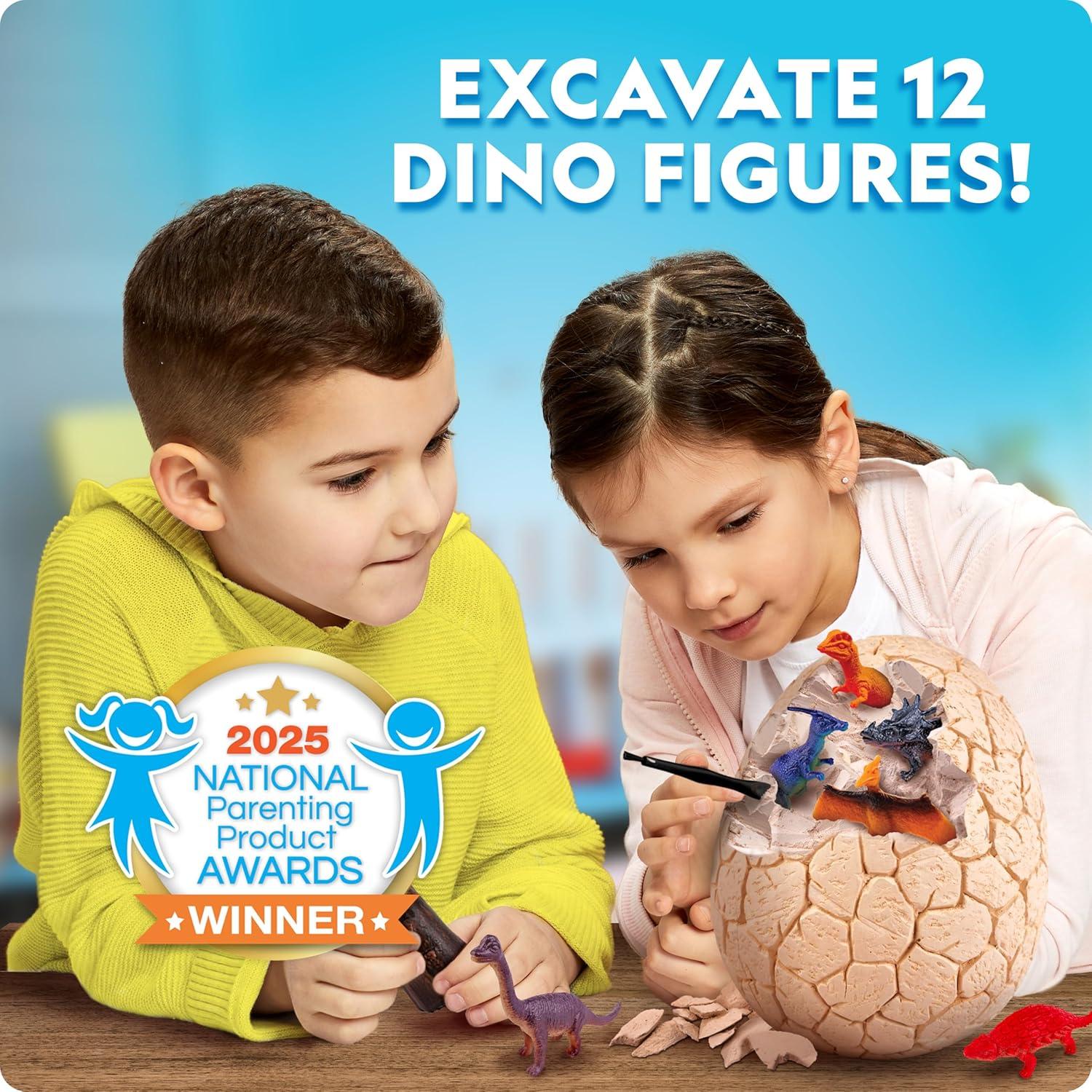 Kit Excavación Huevo Dinosaurio Jumbo National Geographic 12 Figuras
