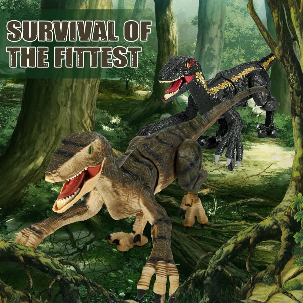 Dinosaurio RC Mini Tudou Velociraptor con Luz y Sonido