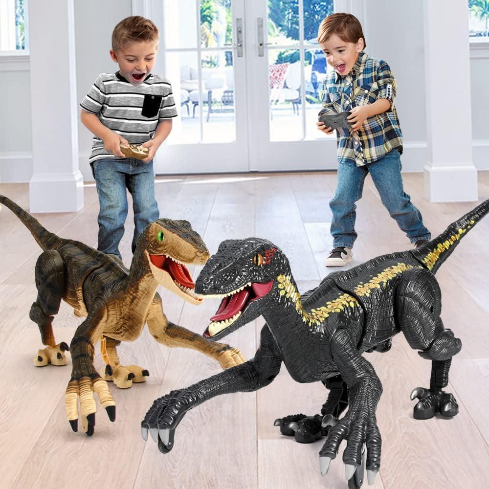 Dinosaurio RC Mini Tudou Velociraptor con Luz y Sonido