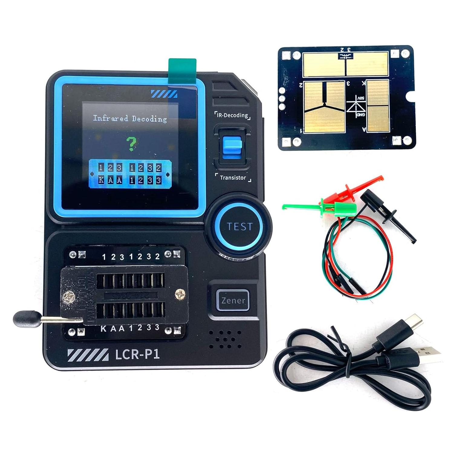 Probador de Transistores LCR-P1 Cywhrvzsf Multifuncción USB-C
