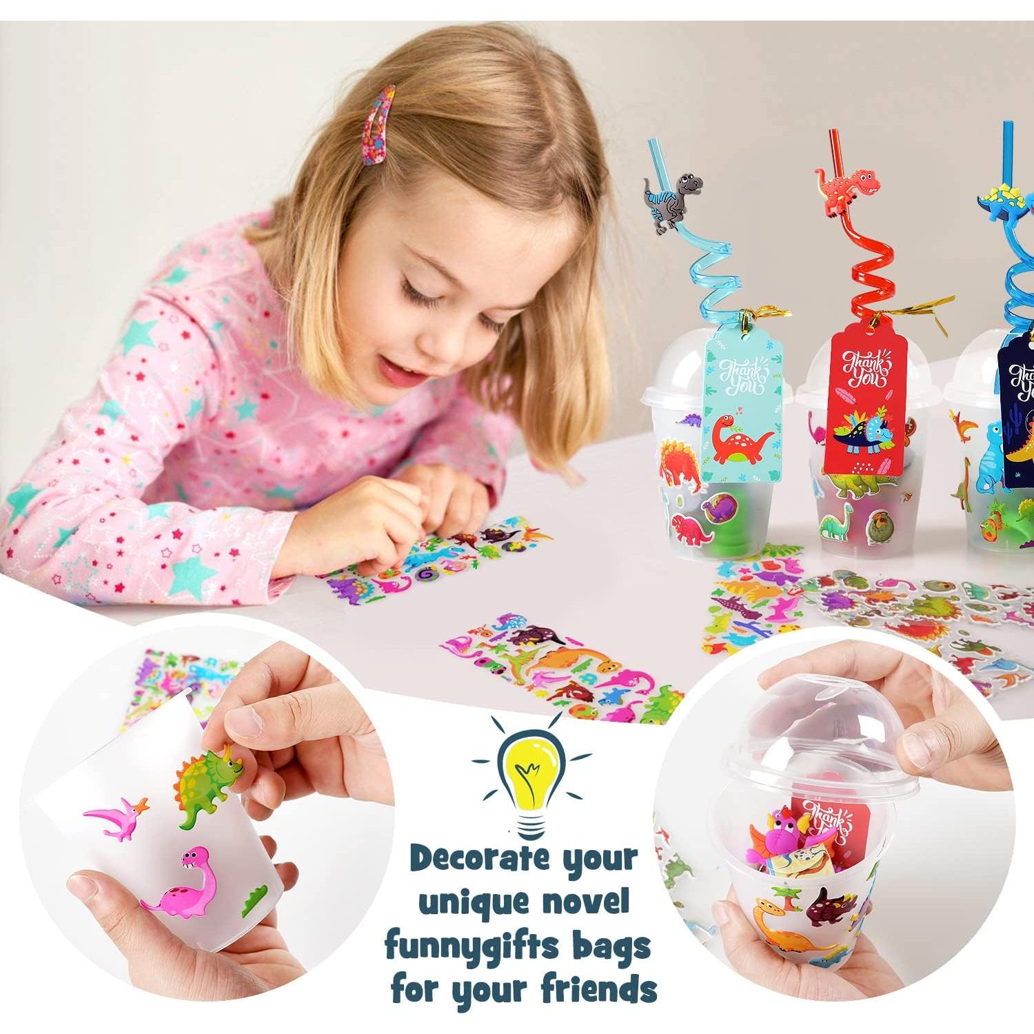 Favoritos de Fiesta de Dinosaurios MOVINPE - 12 Vasos Reutilizables