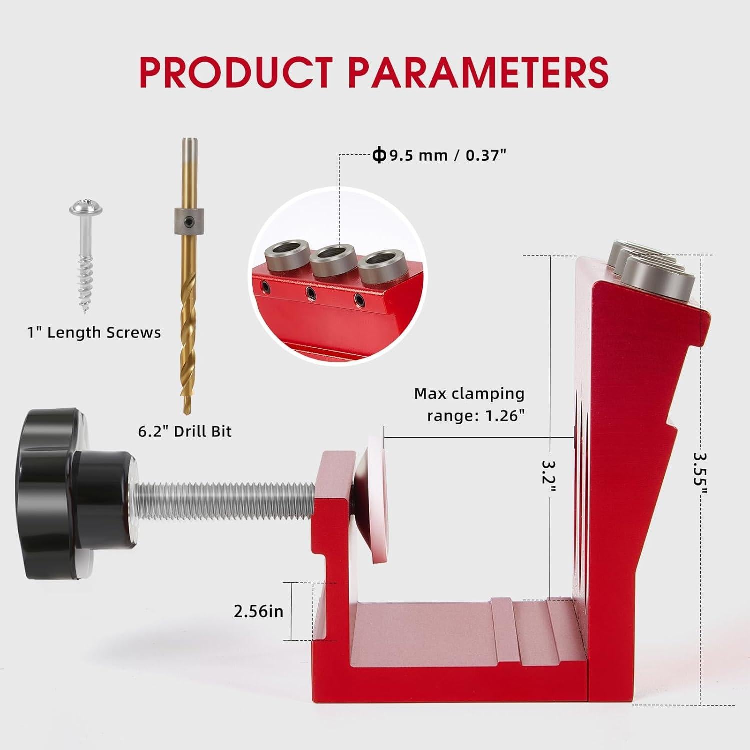 Kit Plantilla Agujeros Pocket Xincere con Broca y Tapones