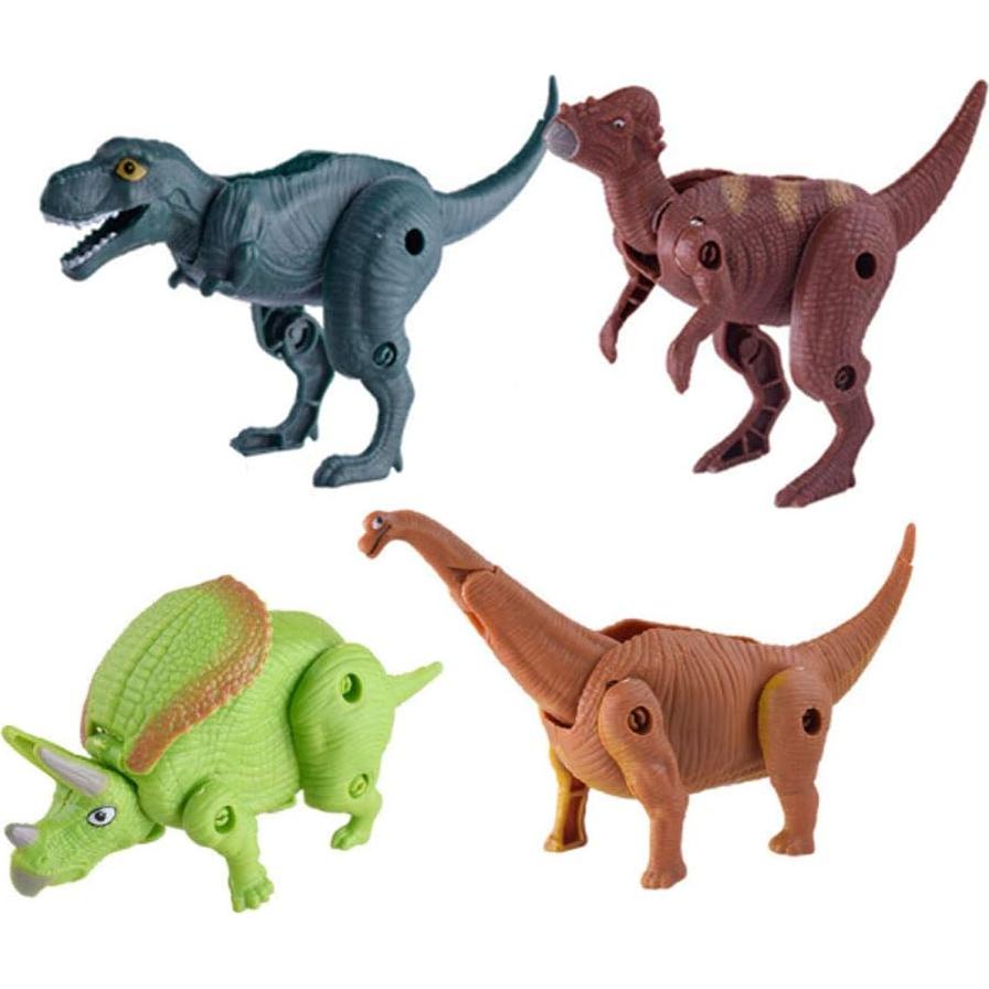 Paquete de 4 Huevos Jumbo de Dinosaurios QINGQIU para Niños