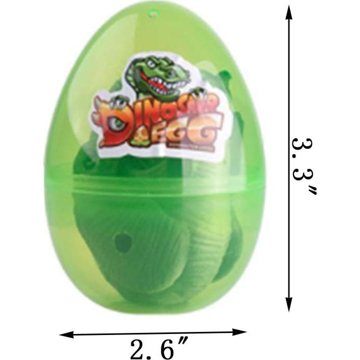 Paquete de 4 Huevos Jumbo de Dinosaurios QINGQIU para Niños