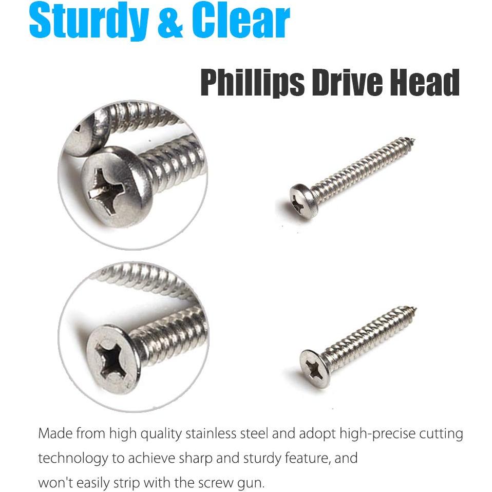 Juego de Tornillos Autoperforantes CASAON 570 Pcs Acero Inoxidable