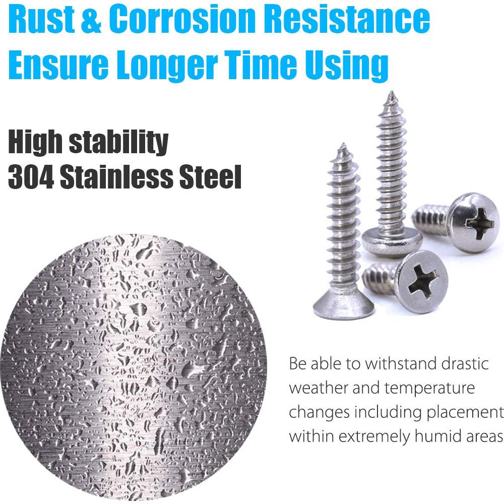 Juego de Tornillos Autoperforantes CASAON 570 Pcs Acero Inoxidable