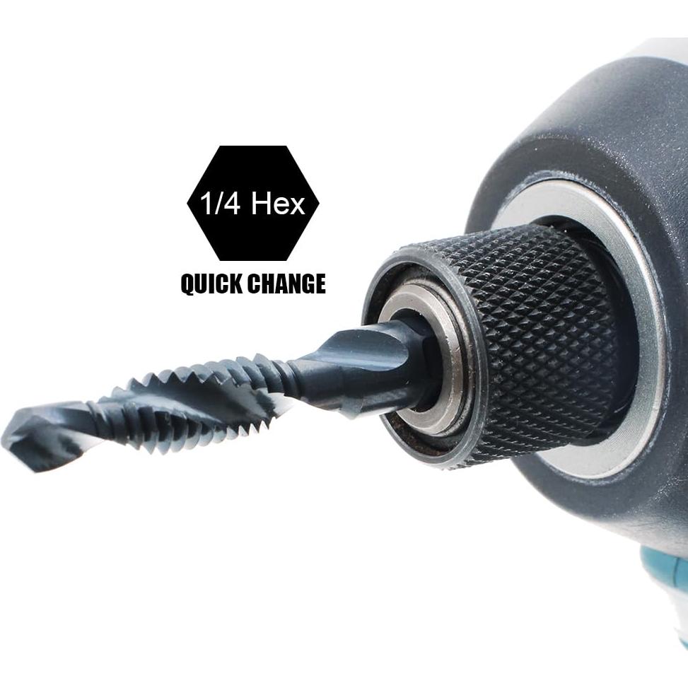 Juego de 6 Brocas de Combinación AUTOTOOLHOME con Nitruro Negro