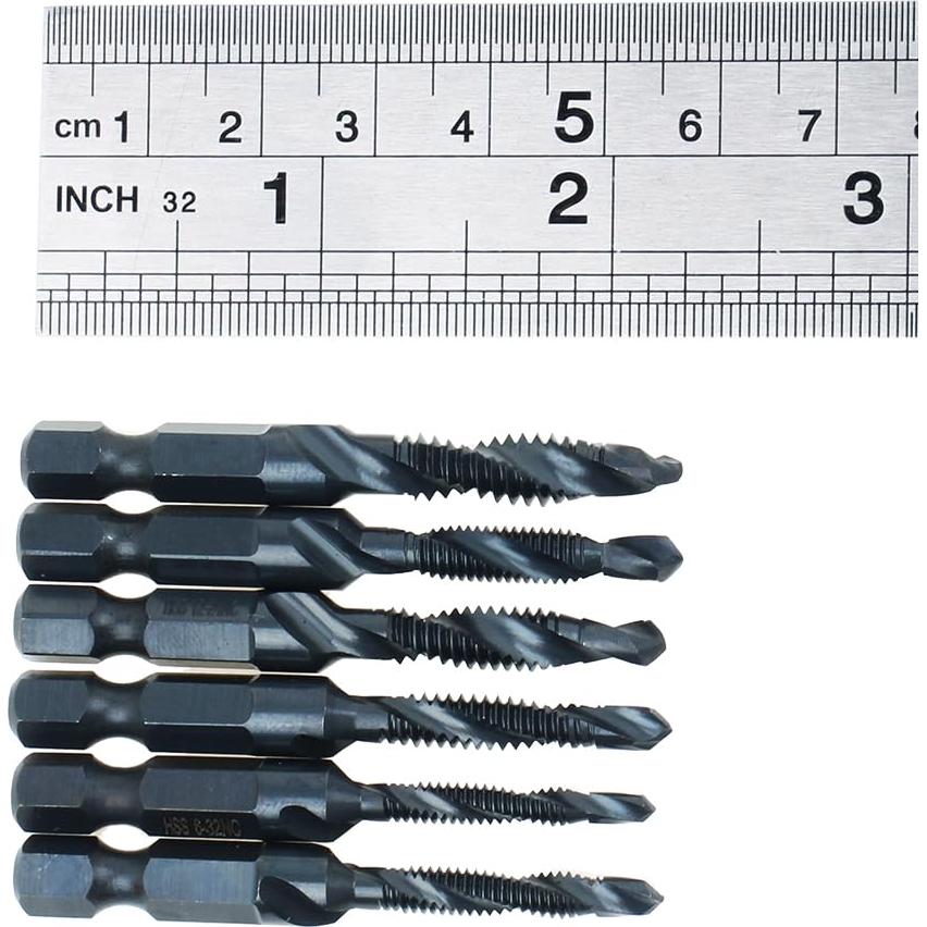 Juego de 6 Brocas de Combinación AUTOTOOLHOME con Nitruro Negro