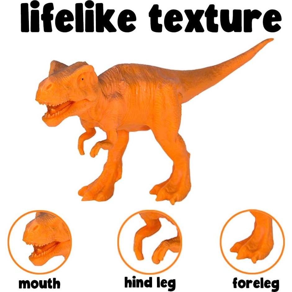 Figuras de Dinosaurios Kimicare Jumbo 12 Piezas 17.78 cm