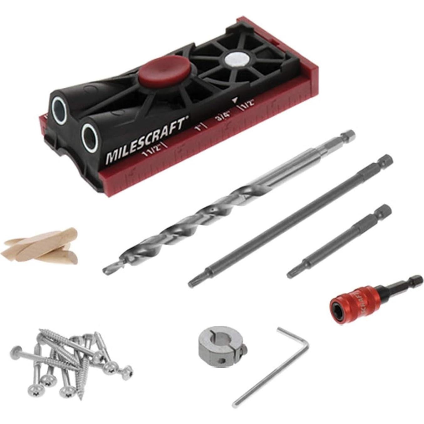 Kit de Carpintería Milescraft Pocket Jig 200XCJ - Plantillas de Agujeros