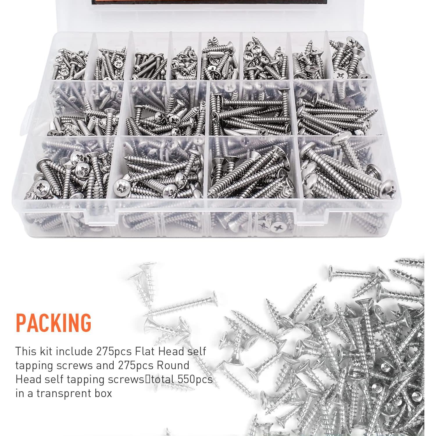 Conjunto de 550 Tornillos Autoperforantes Trivd Frol M3-M6