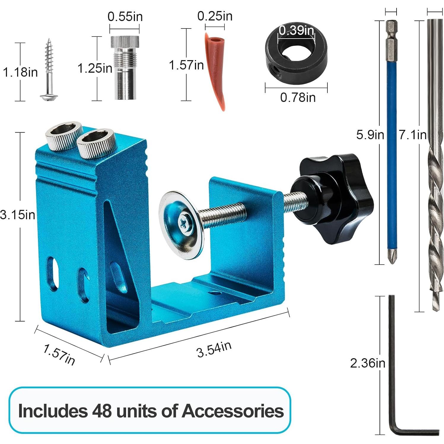 Kit de Plantilla de Agujeros Caramote con Guía de Taladro 15°