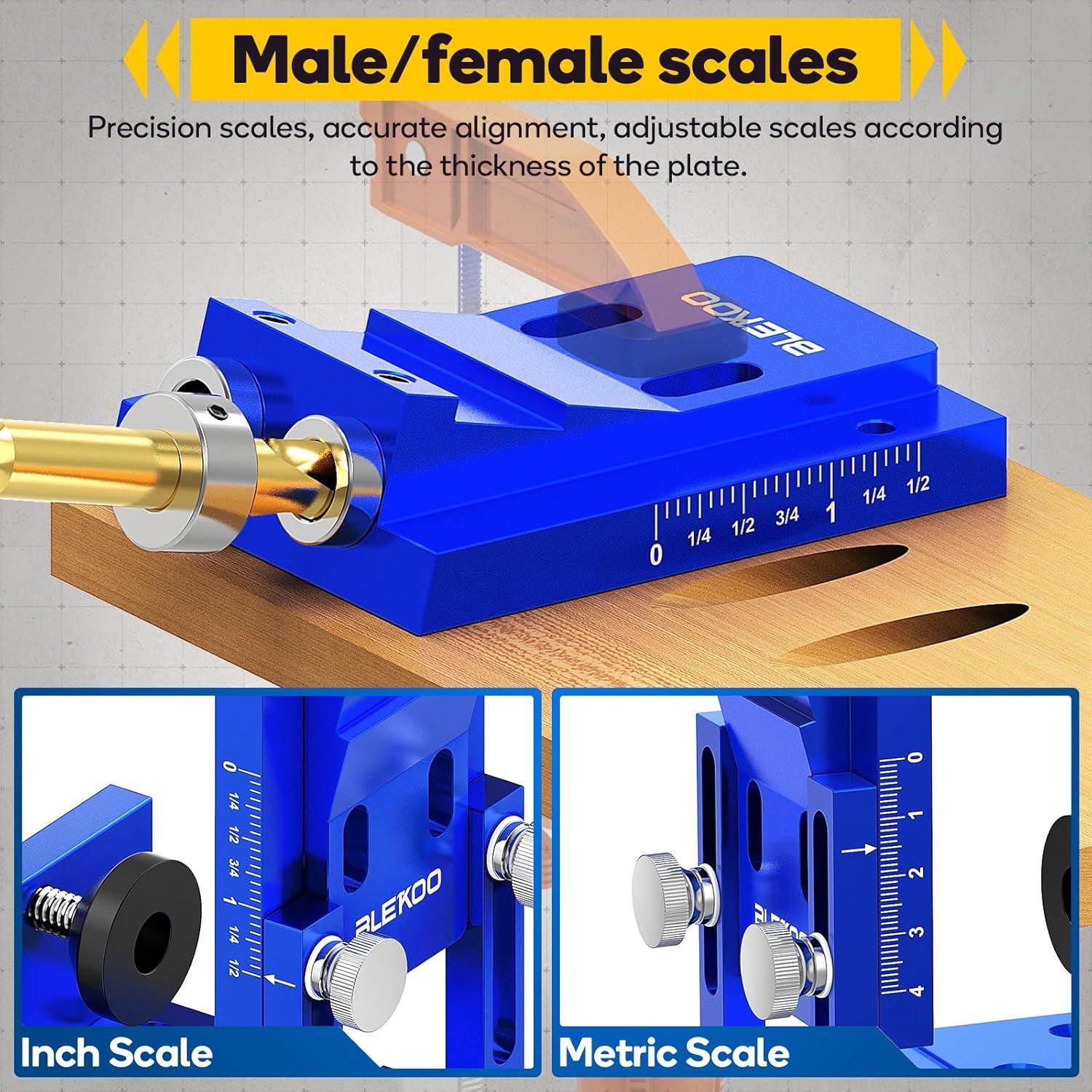 Kit de Plantilla de Agujeros de Pocket BLEKOO 15° 0.47-1.77"