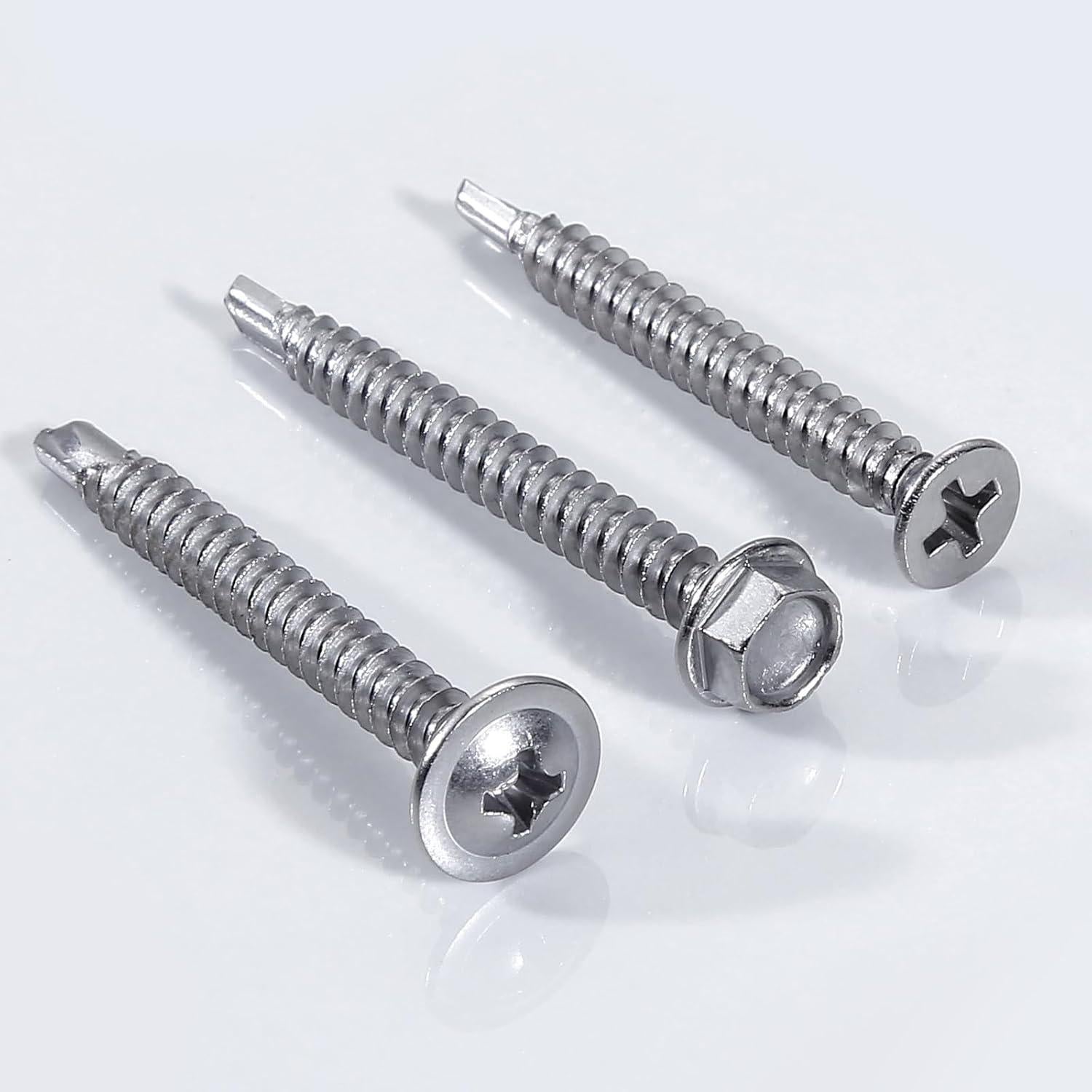 Juego de Tornillos Autoperforantes Yuecinoow 440 Pcs Acero Inoxidable