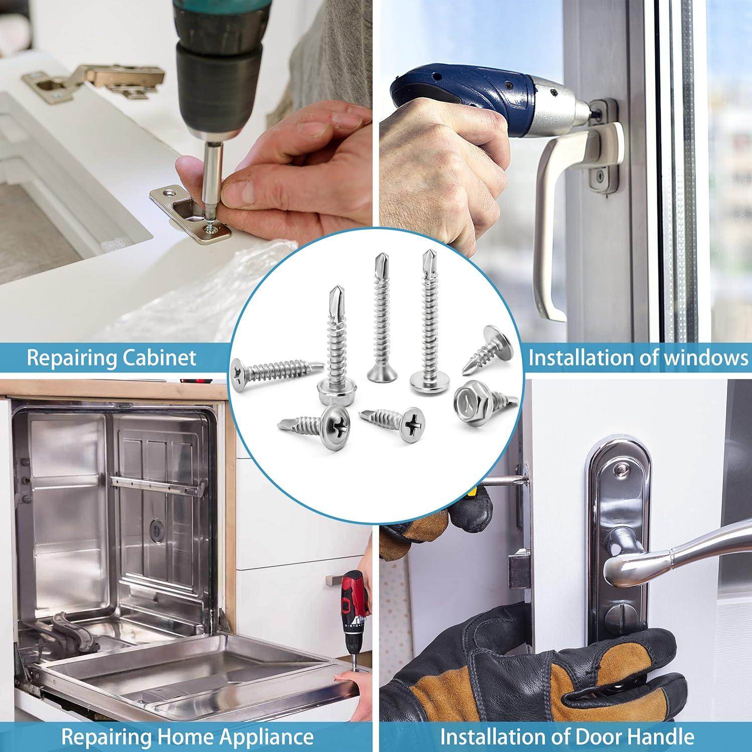 Juego de Tornillos Autorroscantes SATANTECH 425pcs Acero Inoxidable