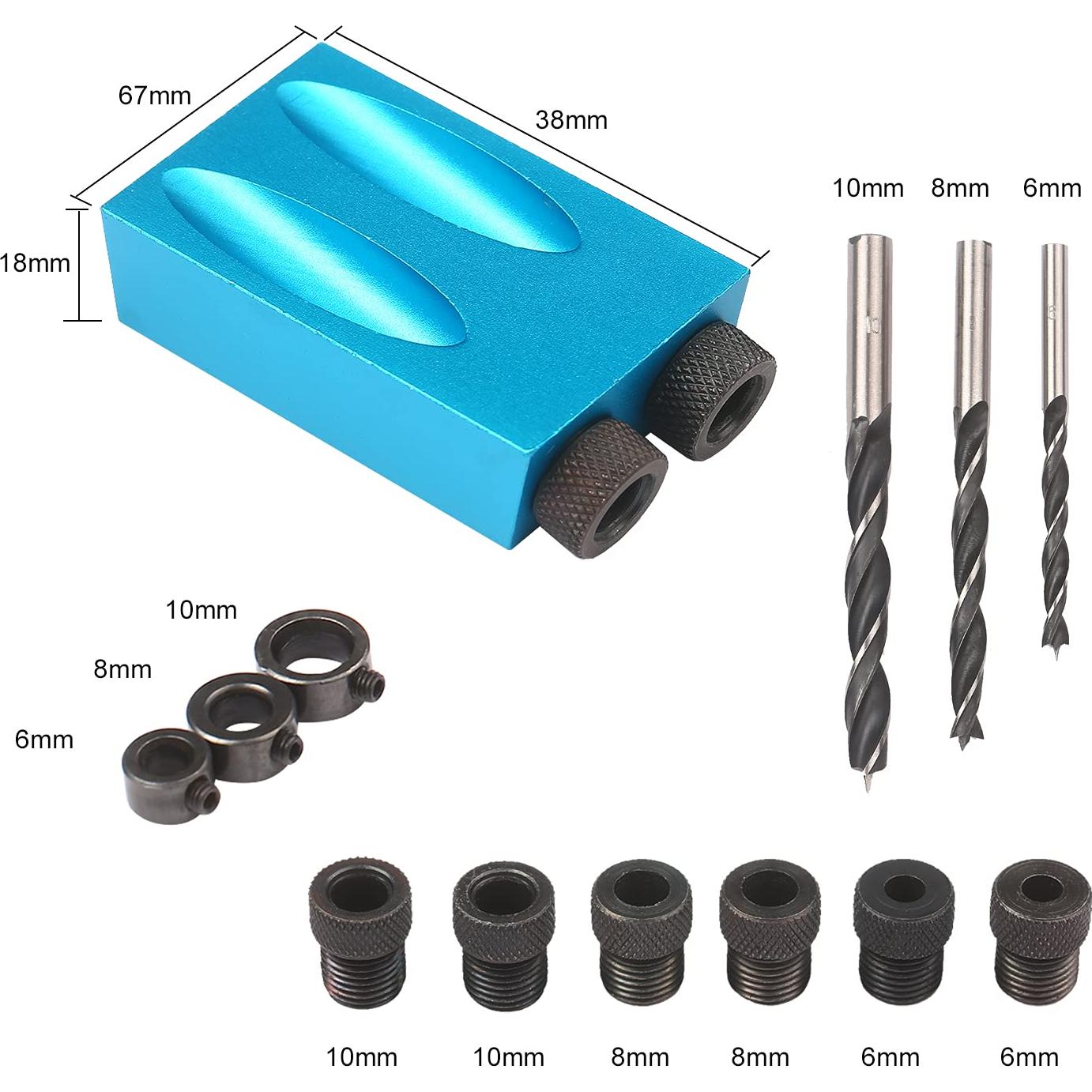 Kit de Plantilla de Agujeros Hovico 15 Piezas 6/8/10mm