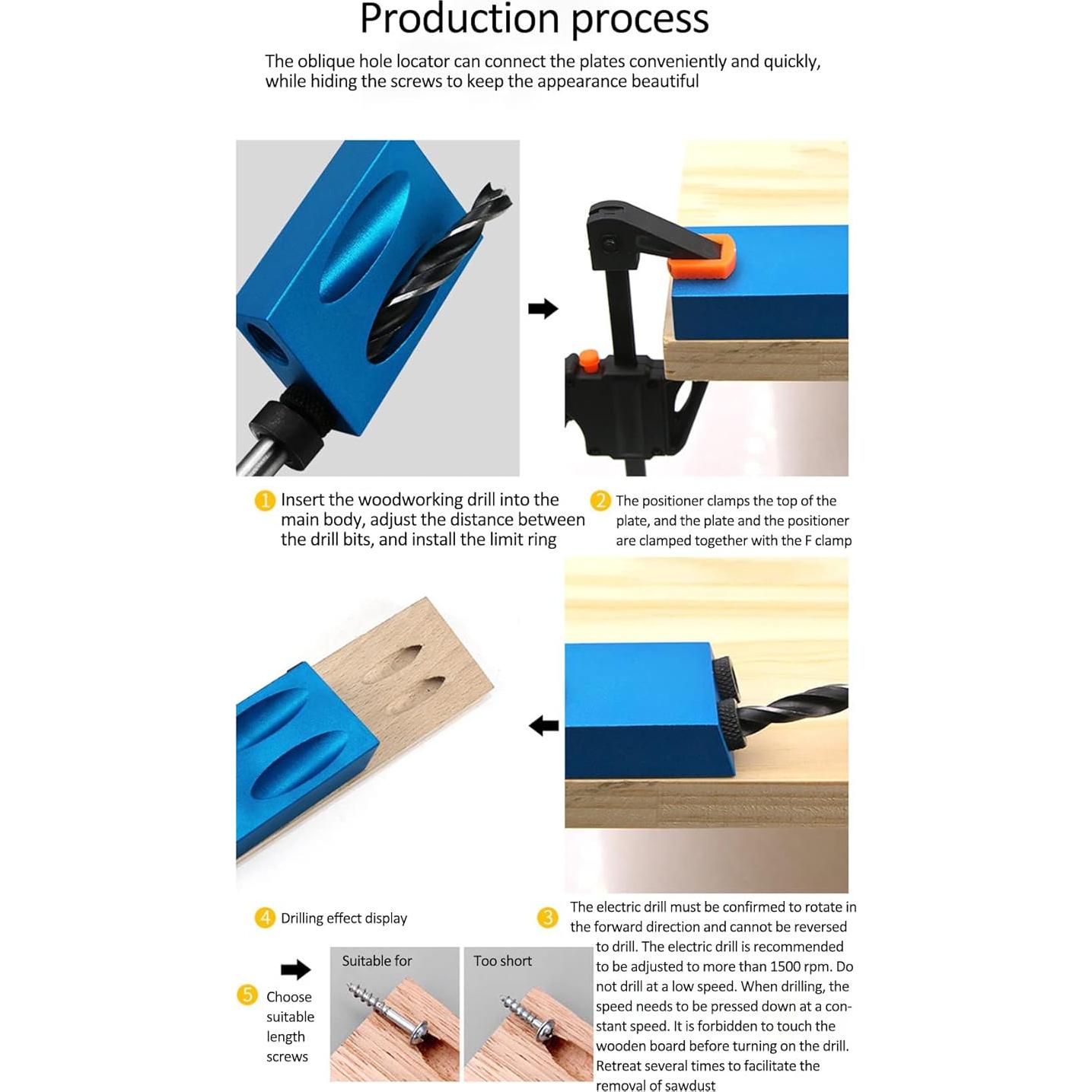Kit de Plantilla de Agujeros Hovico 15 Piezas 6/8/10mm