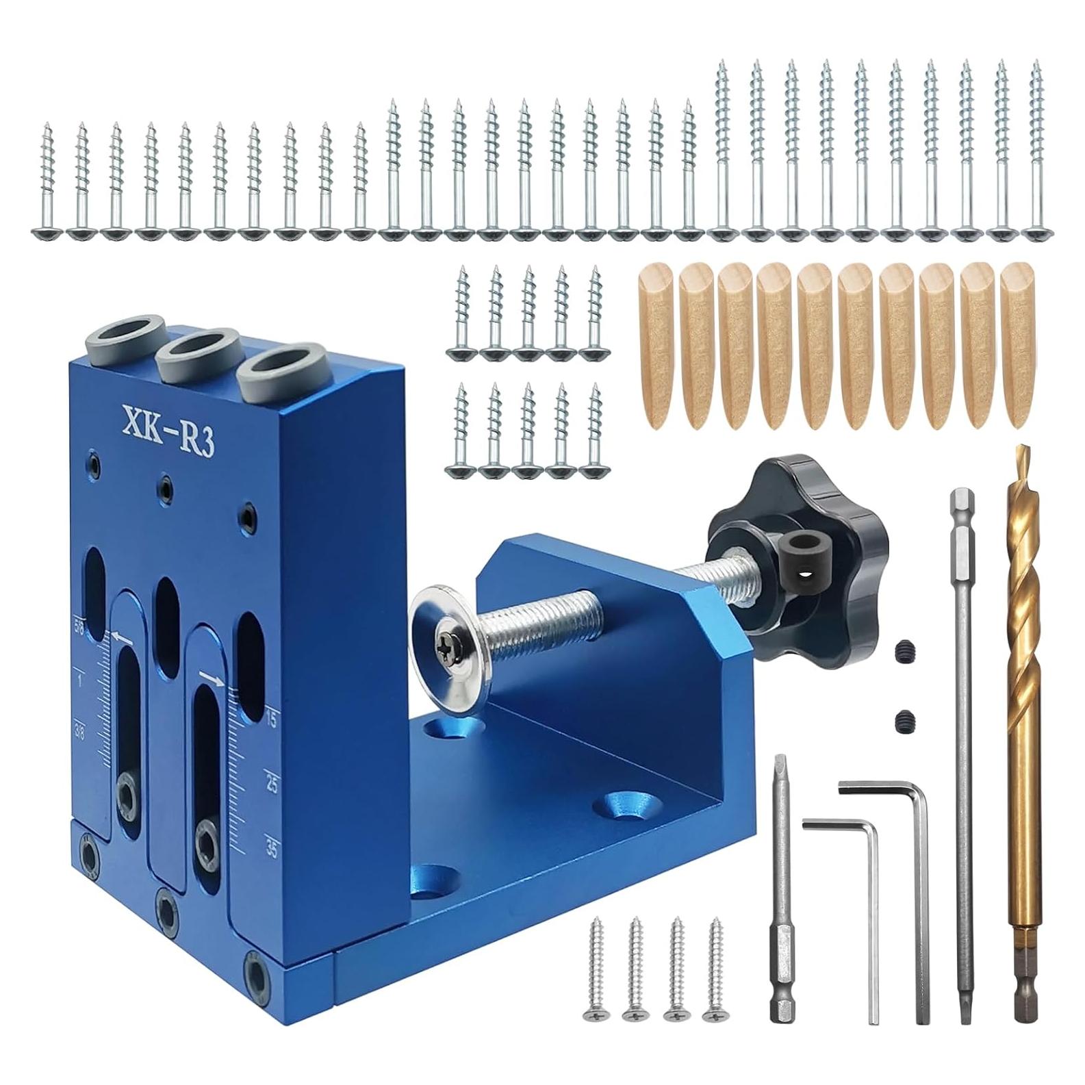 Kit Plantilla Agujeros Pocket Ajustable YGFRSTO 3 Guías 1.11kg