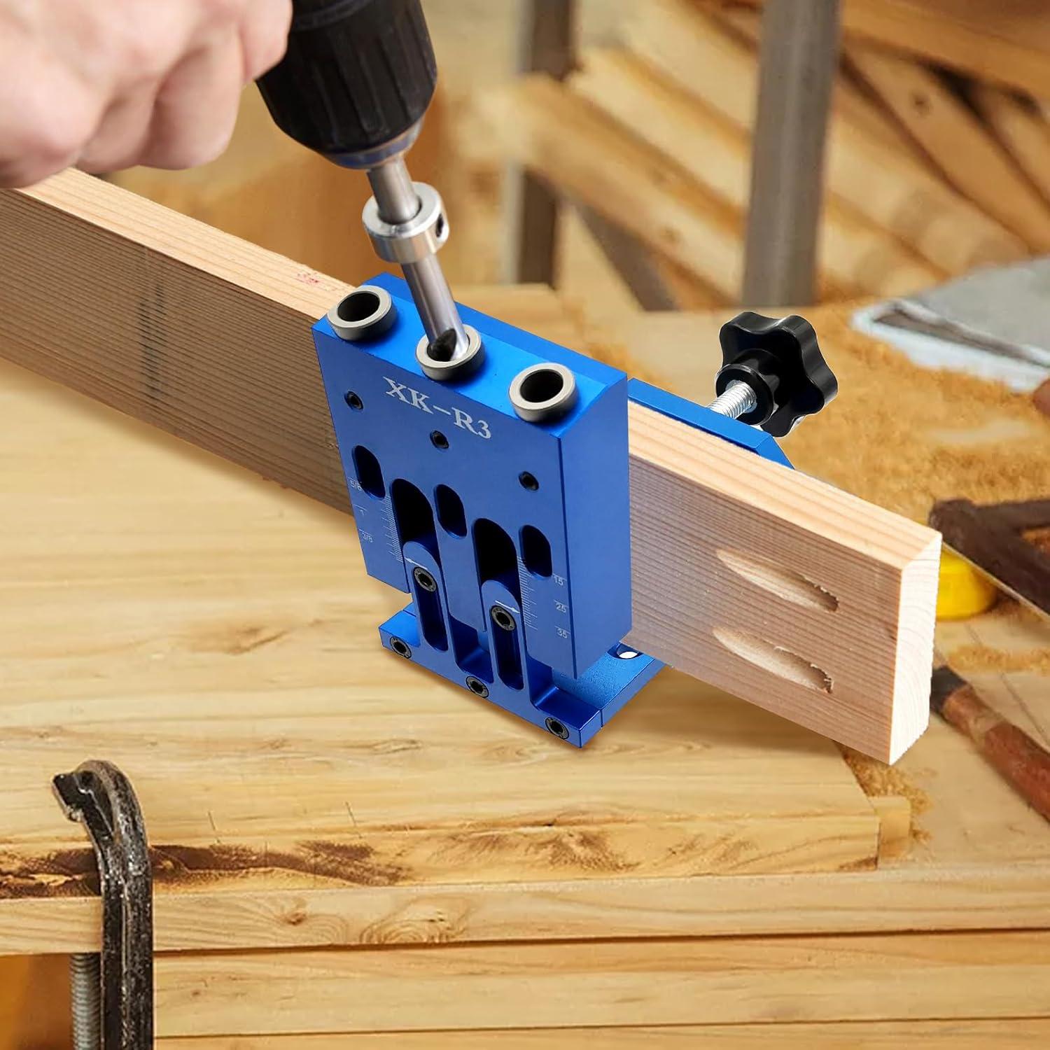 Kit Plantilla Agujeros Pocket Ajustable YGFRSTO 3 Guías 1.11kg