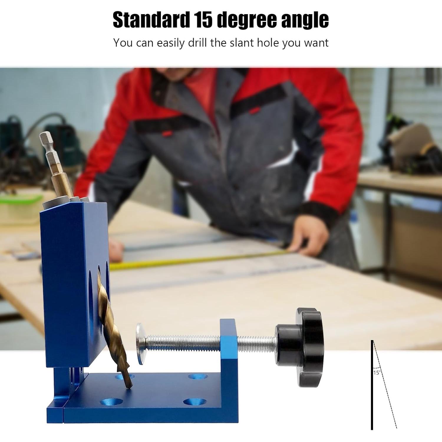 Kit Plantilla Agujeros Pocket Ajustable YGFRSTO 3 Guías 1.11kg