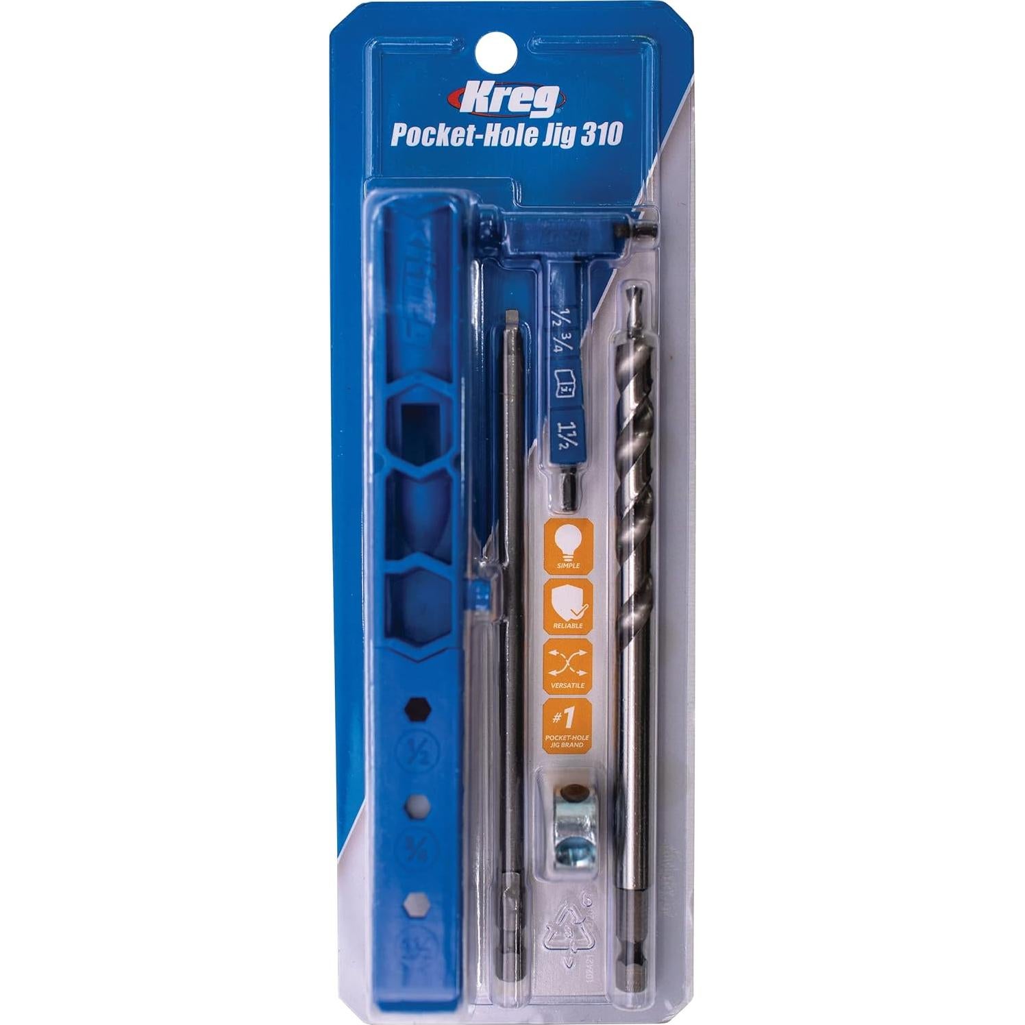 Plantilla de Agujeros de Pocket Kreg KPHJ310 - Para Madera de 1.27 a 3.81 cm