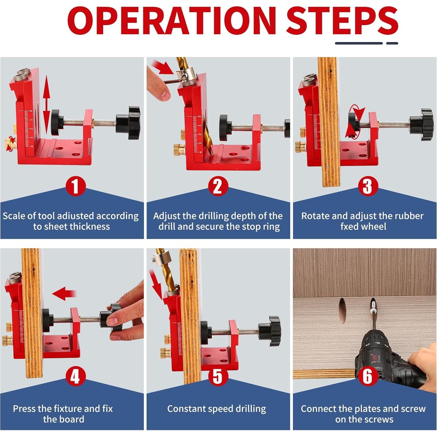 Kit de Plantilla de Agujeros Idong con Brocas de Titanio 9.5mm