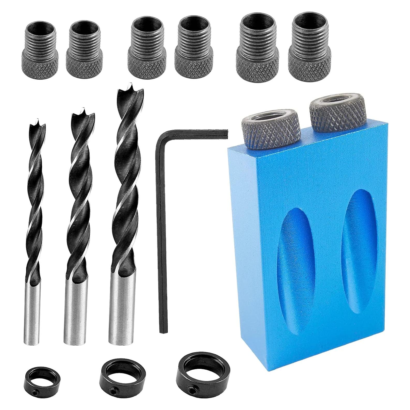 Kit de Plantilla de Taladro Angular 14 Piezas Bonsicoky