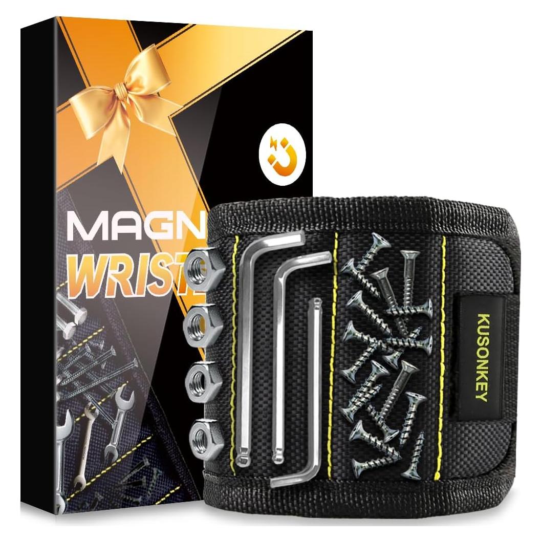 Pulsera Magnética KUSONKEY para Tornillos y Clavos - Negro