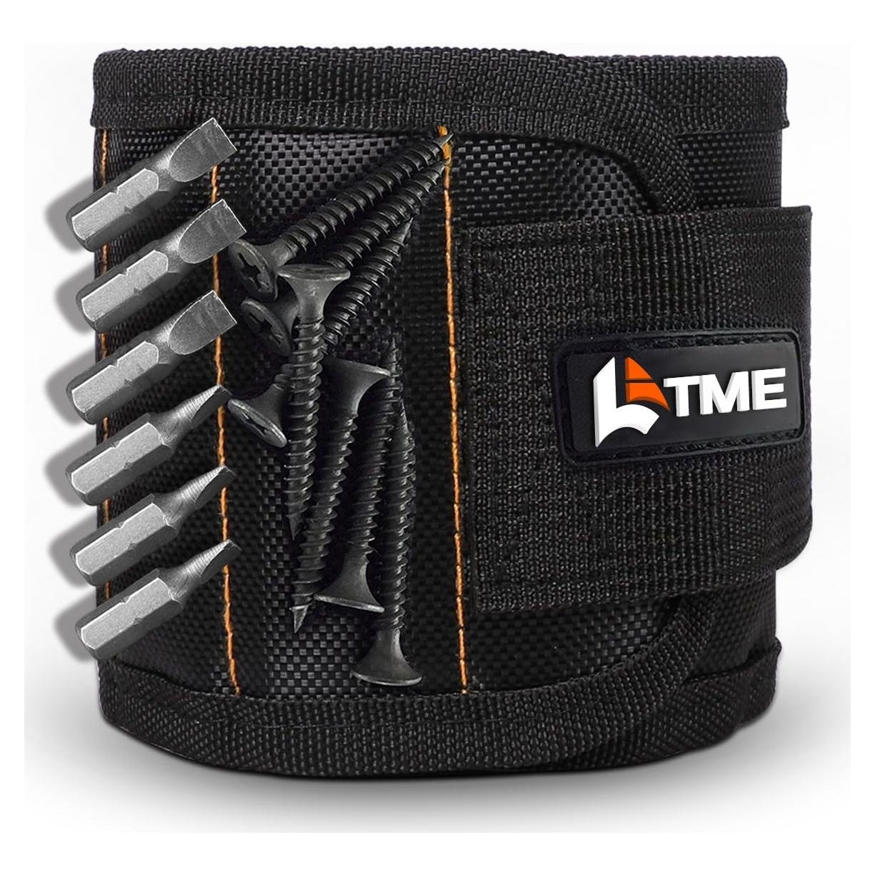 Pulsera Magnética LATME con 15 Imanes para Herramientas - Negra