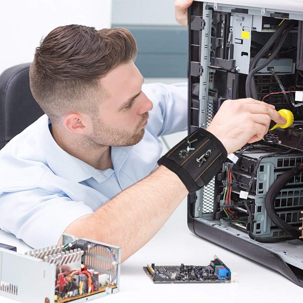 Pulsera Magnética LATME con 15 Imanes para Herramientas - Negra