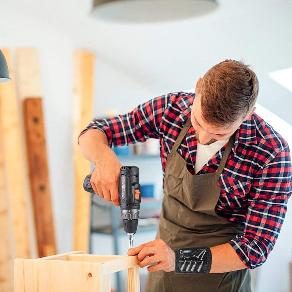Pulsera Magnética LATME con 15 Imanes para Herramientas - Negra