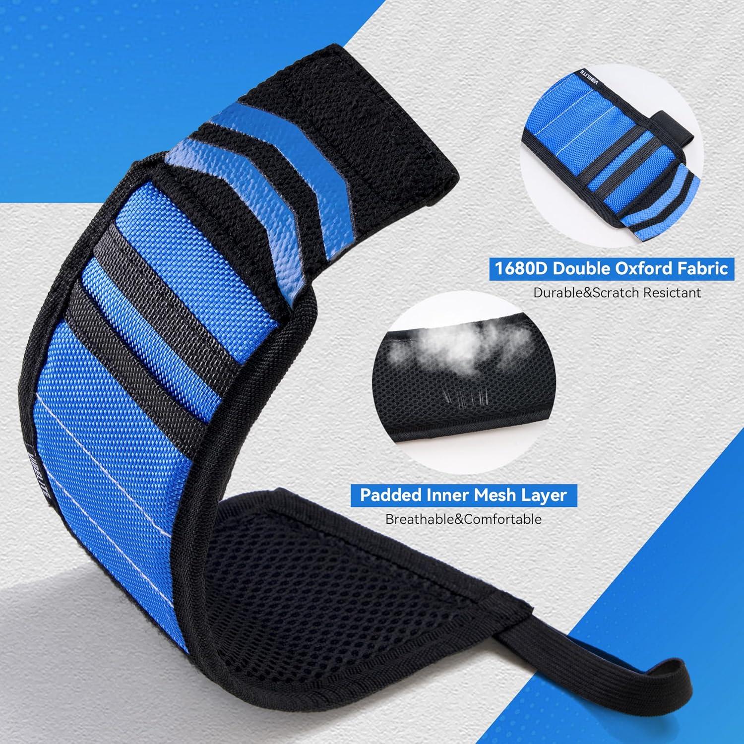 Pulsera Magnética VIBELITE Sling Azul con 12 Imanes Fuertes