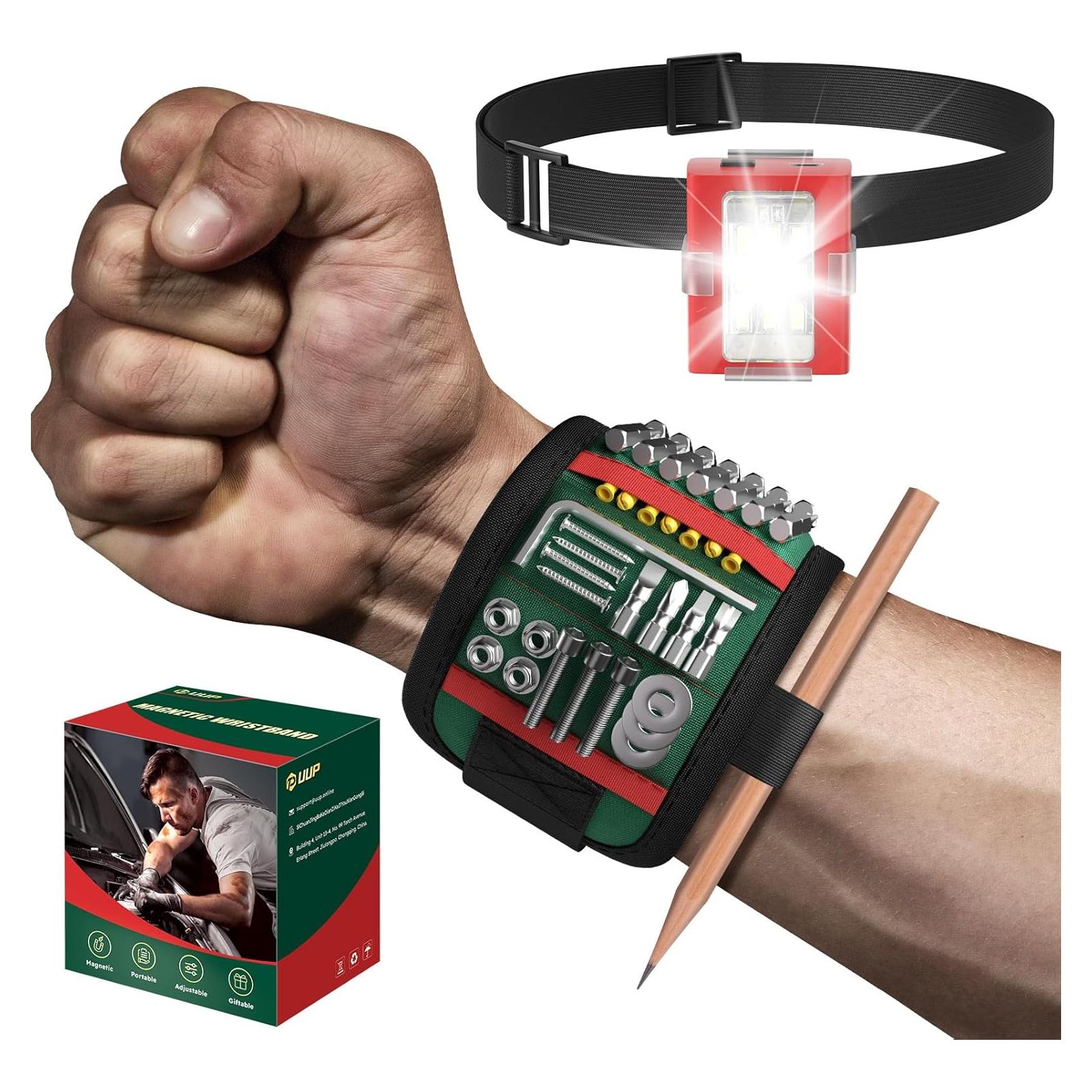 Banda Magnética para Muñeca UUP con Luz LED y 15 Imanes