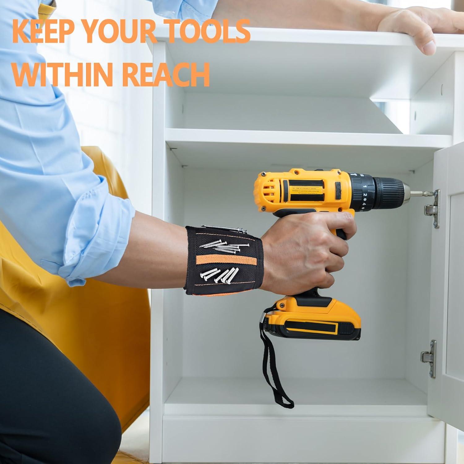 Banda Magnética para Muñeca MENDPRO con 15 Imanes y 2 Bolsillos