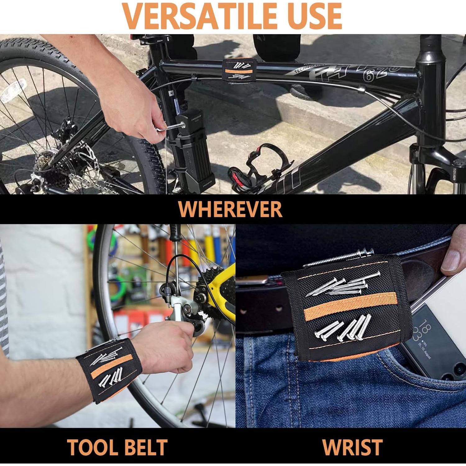 Banda Magnética para Muñeca MENDPRO con 15 Imanes y 2 Bolsillos