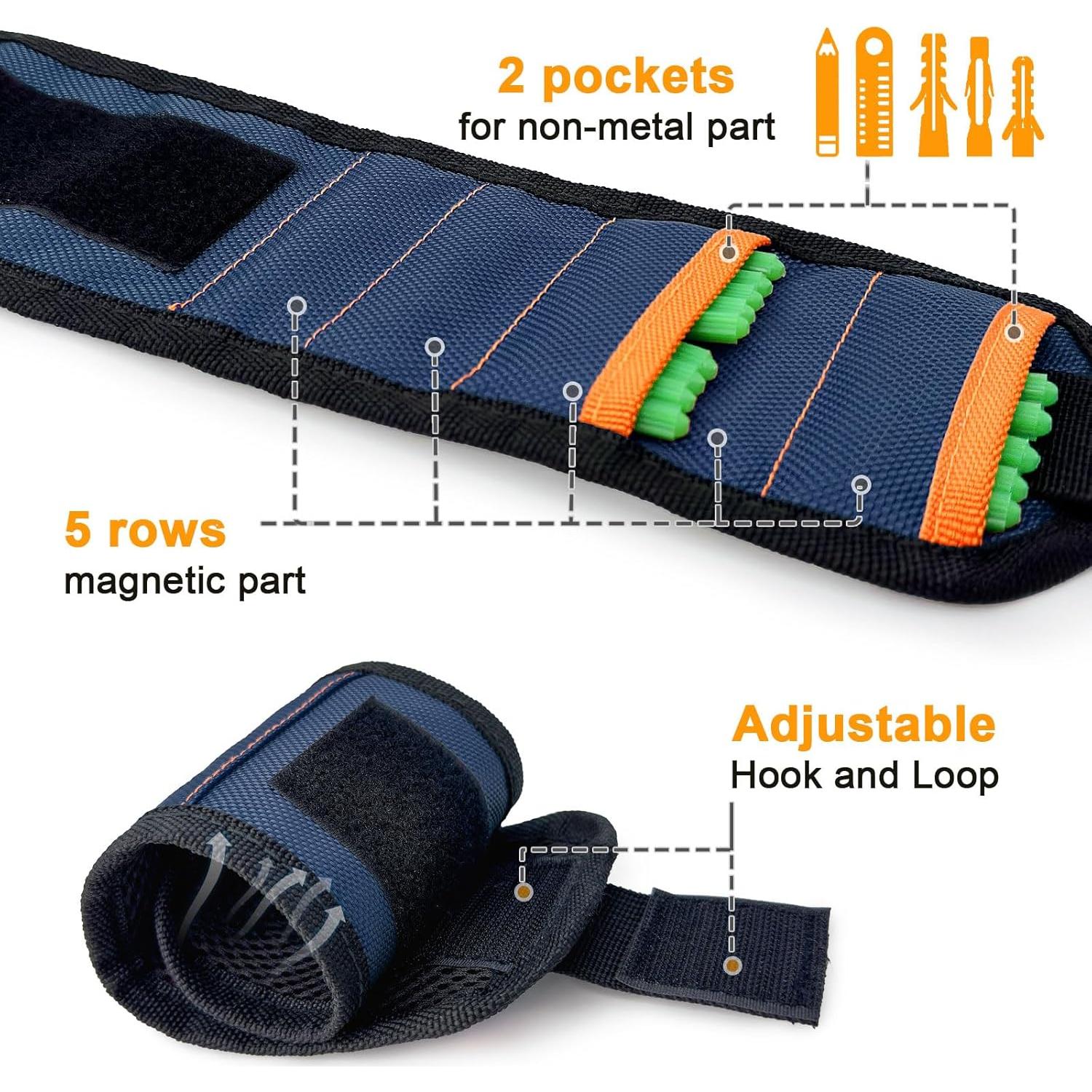 Soporte Magnético Vidsel para Herramientas - Pulsera Azul Marino