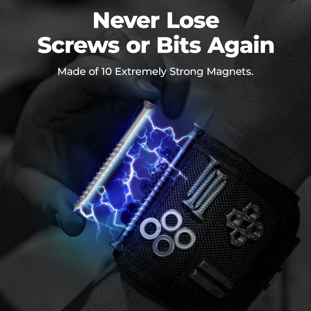 Pulsera Magnética Magpie MPWB01 - 10 Imanes Fuertes, Nylon