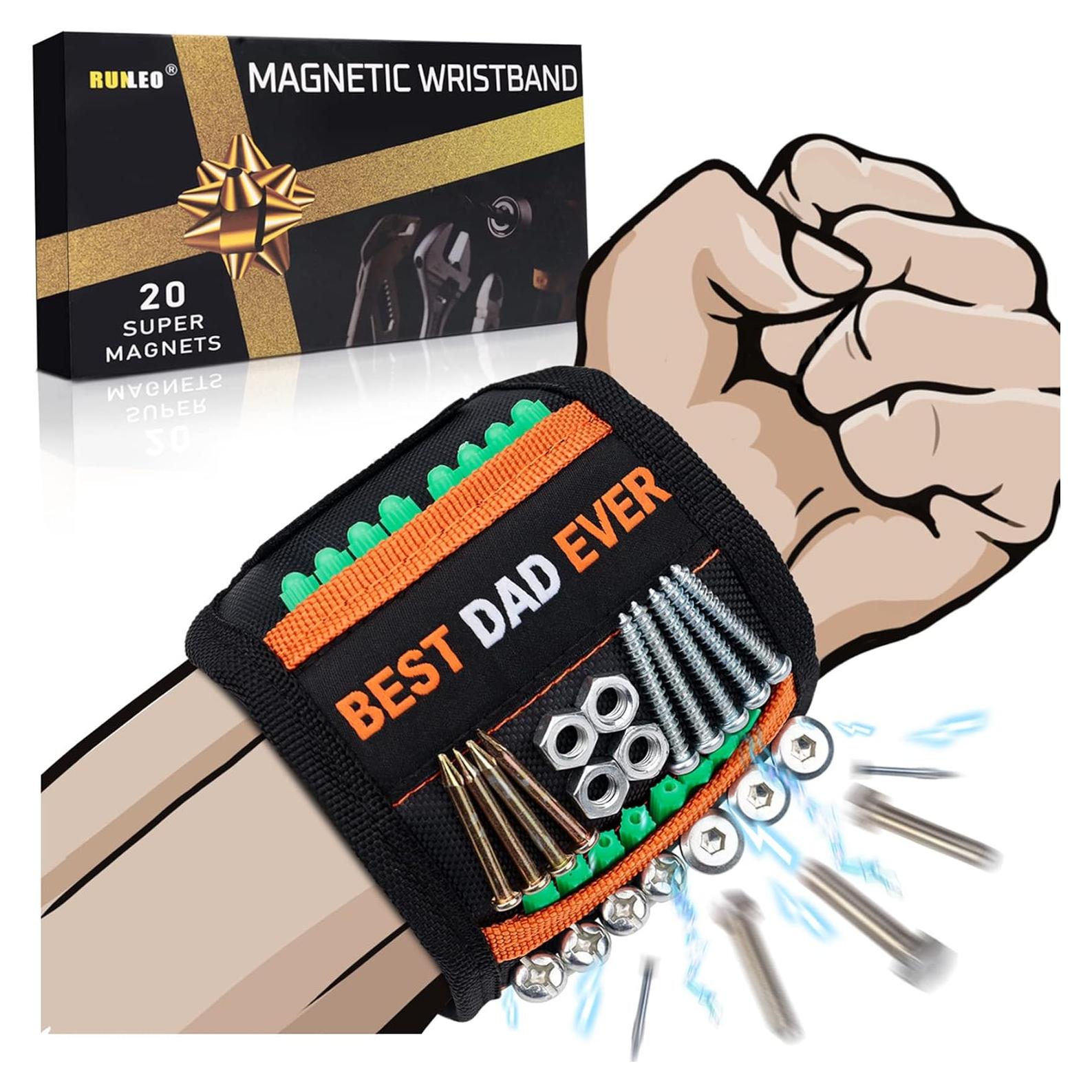 Muñequera Magnética Runleo con 20 Imanes - Regalo para Papá