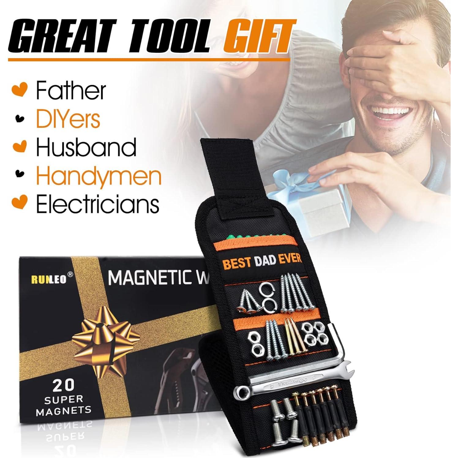 Muñequera Magnética Runleo con 20 Imanes - Regalo para Papá