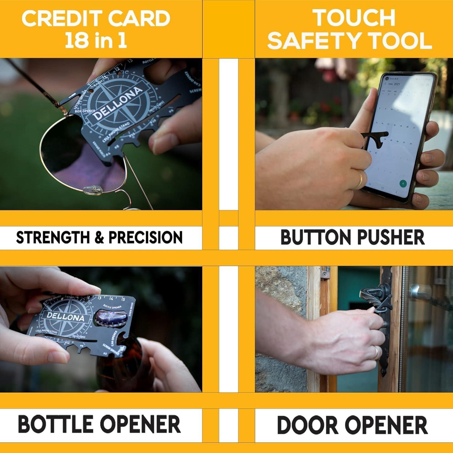 Pulsera Magnética DELLONA Alta Resistencia + Multiherramienta 18 en 1