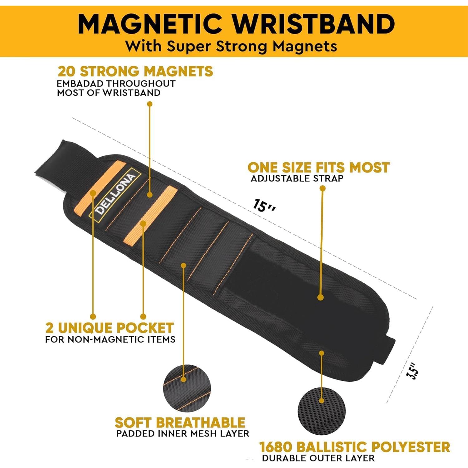 Pulsera Magnética DELLONA Alta Resistencia + Multiherramienta 18 en 1