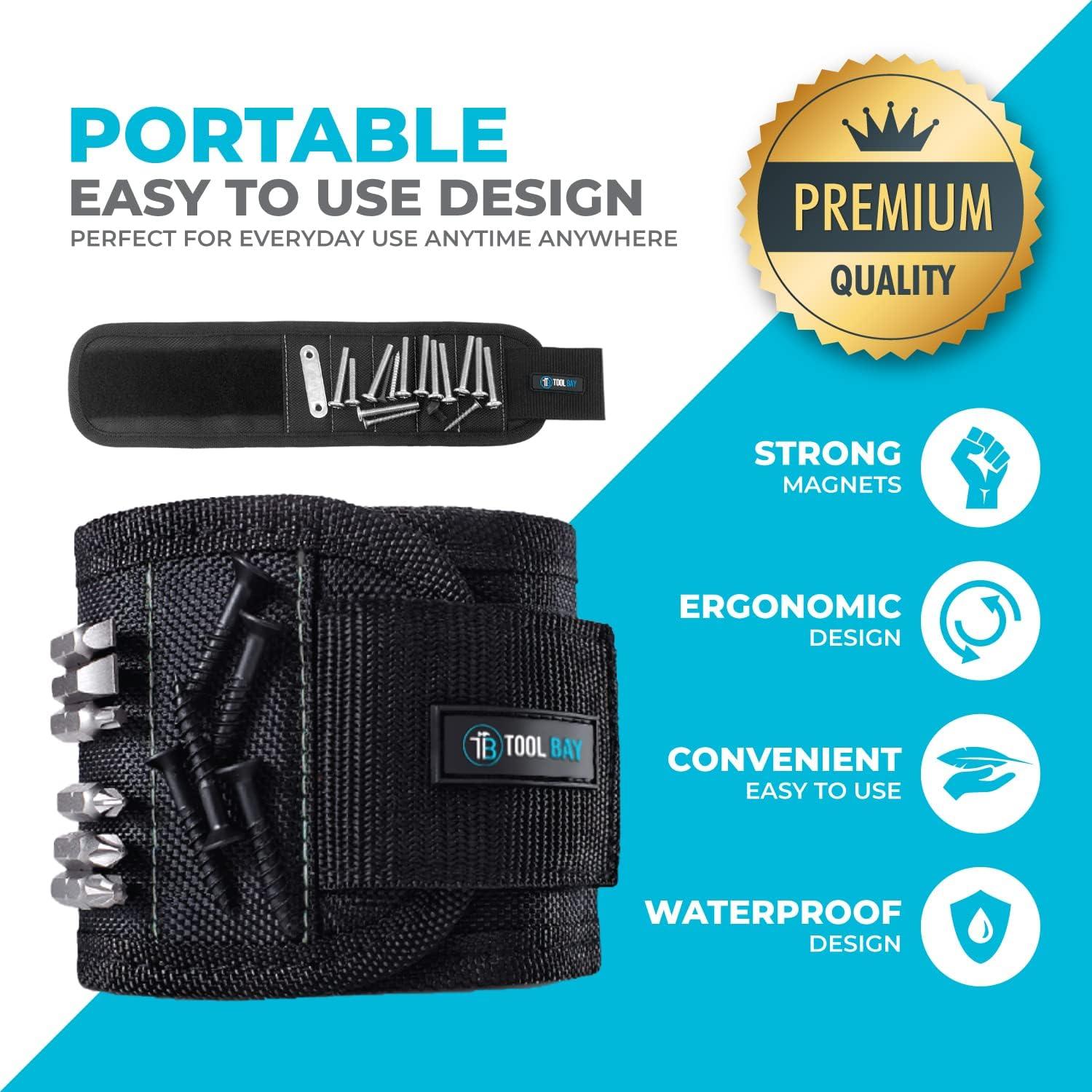 Pulsera Magnética ToolBay para Herramientas - Nylon Ajustable