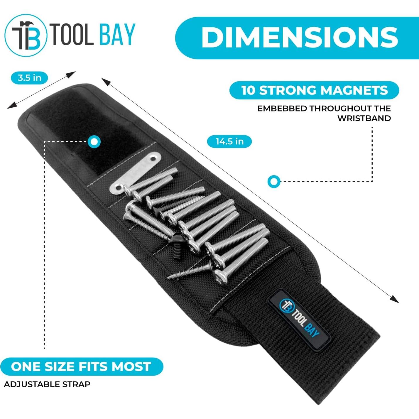 Pulsera Magnética ToolBay para Herramientas - Nylon Ajustable