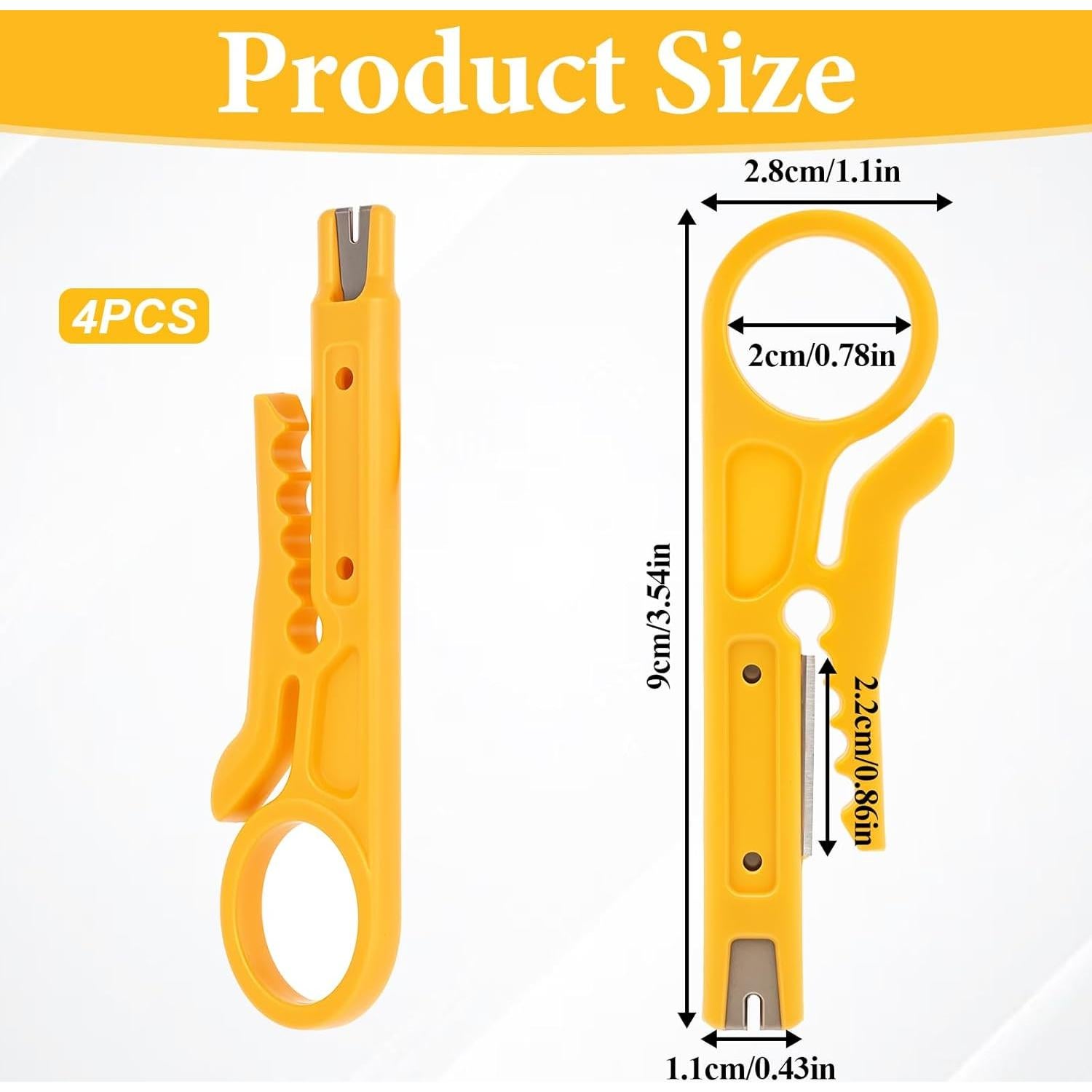 4 Pelacables Micro YQQYG para Cables de Teléfono y Red